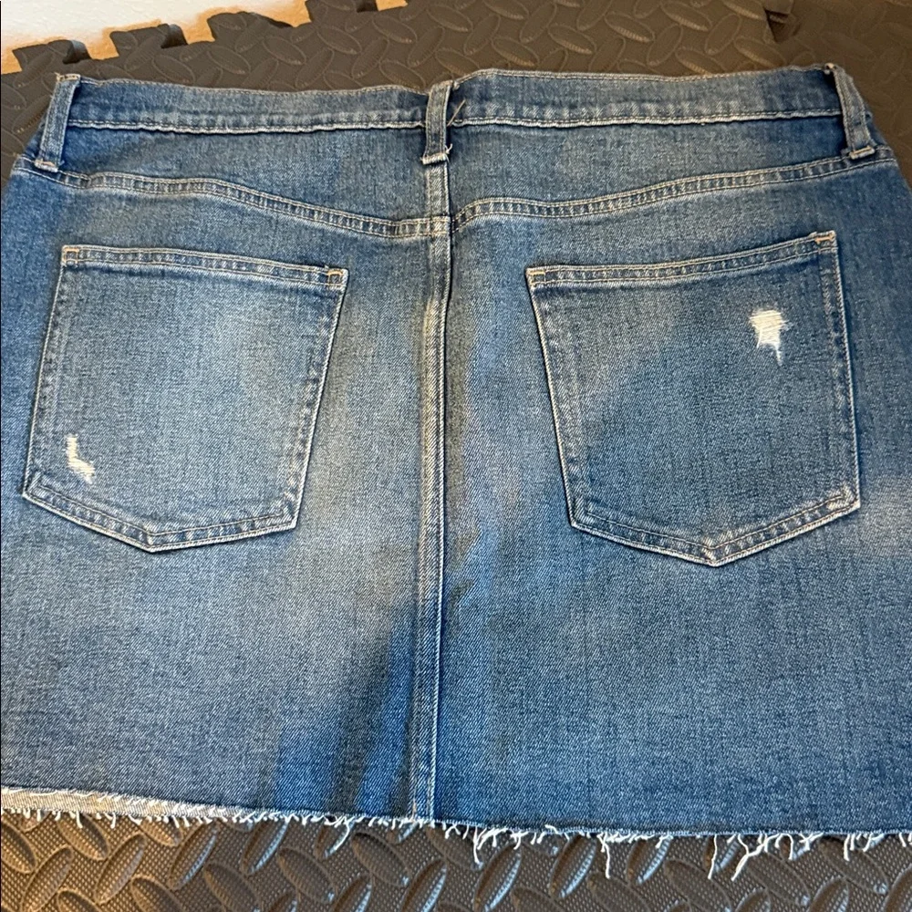 GAP Women's Blue Distressed Mini Skirt - Picture 5 of 5